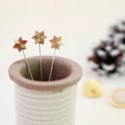 Alfileres Con Estrella Winter Gold 0,50 X 35 Mm - Cohana -Las Tijeras Magicas Tienda alfileres con estrella 050 x 35 mm cohana 3