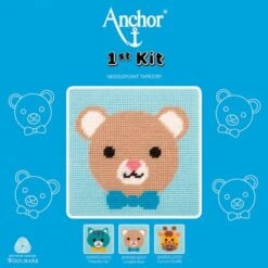 Anchor 1st Kit De Tapicería - Lovable Bear -Las Tijeras Magicas Tienda anchor 1st kit de tapiceria lovable bear 1
