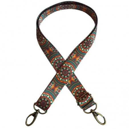 Asa Para Bolso - Mandala Naranja 3 Asa Para Bolso - Mandala Naranja