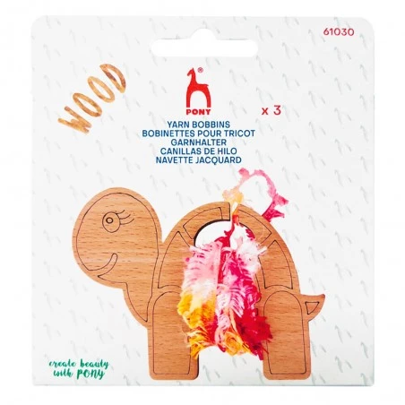 Bobinas En Forma De Tortuga De Madera - Pony 3 Bobinas En Forma De Tortuga De Madera - Pony
