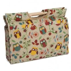 Bolsa De Labores Con Asa De Madera - Buhos