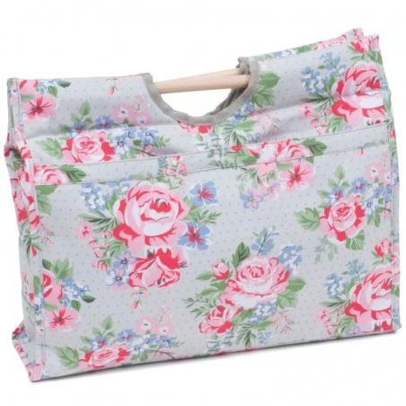 Bolsa De Labores Con Asa De Madera - Rose 3 Bolsa De Labores Con Asa De Madera - Rose