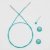 Cables Fijos Para Agujas Circulares Intercambiables - The Mindful Collection - KnitPro -Las Tijeras Magicas Tienda cables teal para agujas circulares intercambiables the mindful collection knitpro
