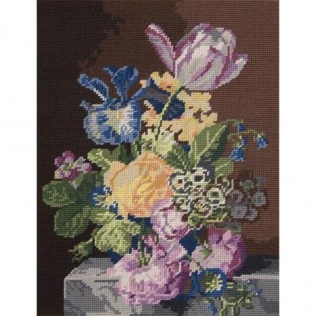 Cañamazo Impreso - Rosas - DMC 4 Cañamazo Impreso - Rosas - DMC - Imagen 2