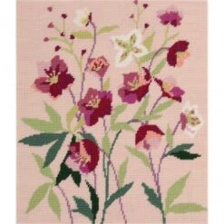 Cañamazo Penélope Impreso Hellebores - DMC