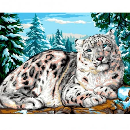 Cañamazo Royal Paris - Snow Leopard - Anchor 3 Cañamazo Royal Paris - Snow Leopard - Anchor