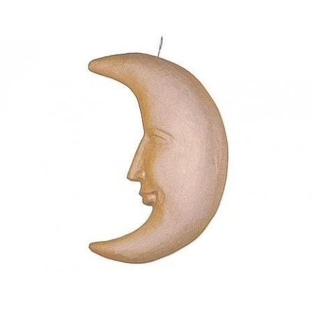 Colgante De Papel Maché - Luna 3 Colgante De Papel Maché - Luna