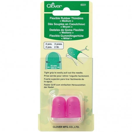 Dedales De Goma Flexible - Clover 3 Dedales De Goma Flexible - Clover