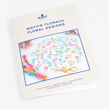 Diseños Florales En Punto De Cruz - DMC 4 Diseños Florales En Punto De Cruz - DMC - Imagen 2