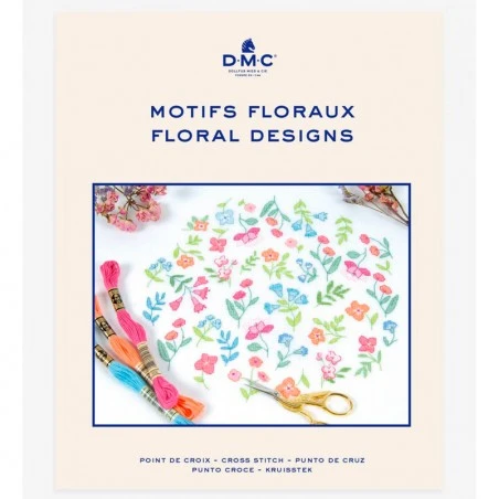 Diseños Florales En Punto De Cruz - DMC 3 Diseños Florales En Punto De Cruz - DMC