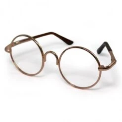 Gafas Para Amigurumi Metálicas Doradas - Circulo