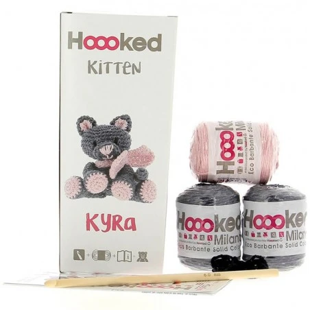 Kit Amigurumi Gatita Kyra - Hoooked 4 Kit Amigurumi Gatita Kyra - Hoooked - Imagen 2