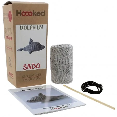 Kit Amigurumi Delfín Sado - Hoooked 4 Kit Amigurumi Delfín Sado - Hoooked - Imagen 2