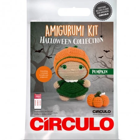 Kit Amigurumi Halloween Calabaza - Circulo 3 Kit Amigurumi Halloween Calabaza - Circulo