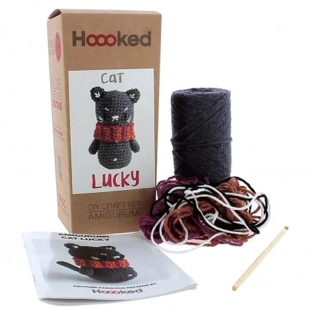 Kit Amigurumi Halloween Gato Lucky - Hoooked 5 Kit Amigurumi Halloween Gato Lucky - Hoooked - Imagen 3