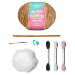 Kit Amigurumi Oso Almendro - Círculo 9 Kit Amigurumi Oso Almendro - Círculo -Las Tijeras Magicas Tienda kit amigurumi oso almendro circulo 3