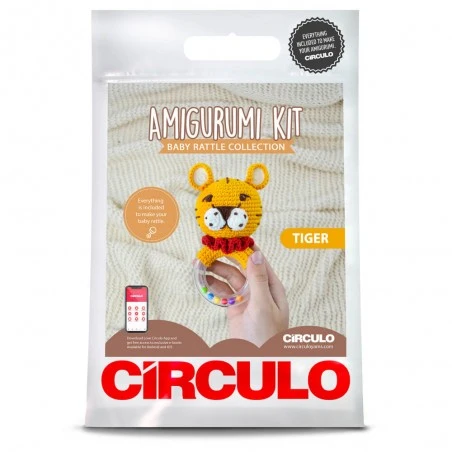 Kit Amigurumi Sonajero Tigre - Circulo 3 Kit Amigurumi Sonajero Tigre - Circulo