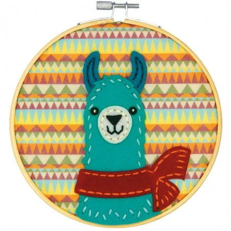 Kit Aplique De Fieltro Con Bastidor - Llama - Dimensions 3 Kit Aplique De Fieltro Con Bastidor - Llama - Dimensions