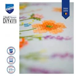 Kit Bordado Camino Mesa - Lavanda Y Flores Silvestres - Vervaco -Las Tijeras Magicas Tienda kit bordado camino mesa lavanda y flores vervaco 1