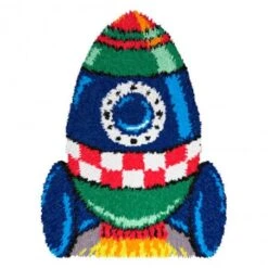 Kit De Alfombra Latch Hook - Nave Espacial - Orchidea