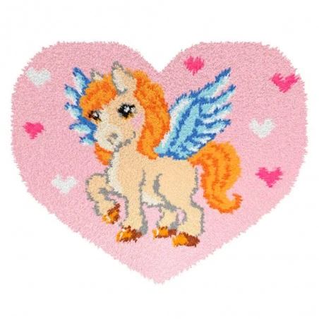 Kit De Alfombra Latch Hook - Unicornio - Orchidea 3 Kit De Alfombra Latch Hook - Unicornio - Orchidea