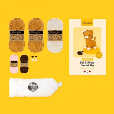 Kit De Amigurumi - Gato Y Ratón - Scheepjes 4 Kit De Amigurumi - Gato Y Ratón - Scheepjes - Imagen 2
