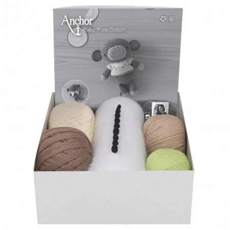 Kit De Amigurumi - Kiwi Monkey - Anchor 4 Kit De Amigurumi - Kiwi Monkey - Anchor - Imagen 2