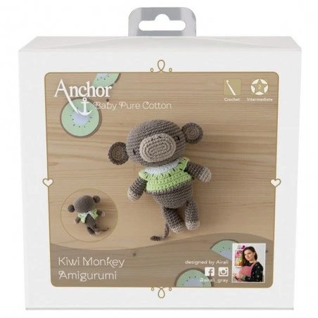 Kit De Amigurumi - Kiwi Monkey - Anchor 3 Kit De Amigurumi - Kiwi Monkey - Anchor