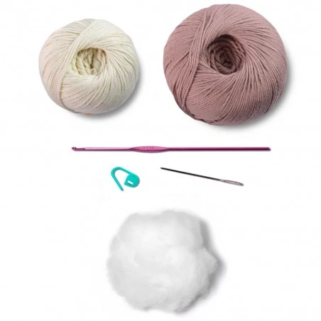 Kit De Amigurumi Lovey Blanket - Bunny - Circulo 7 Kit De Amigurumi Lovey Blanket - Bunny - Circulo - Imagen 5