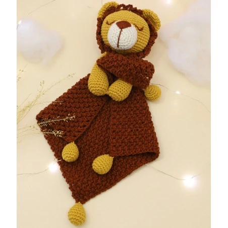 Kit De Amigurumi Lovey Blanket - Leon - Circulo 3 Kit De Amigurumi Lovey Blanket - Leon - Circulo