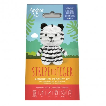 Kit De Amigurumi Stripe The Tiger - Anchor 5 Kit De Amigurumi Stripe The Tiger - Anchor - Imagen 3