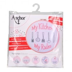 Kit De Bordado + Bastidor - My Kitchen, My Rules - Anchor -Las Tijeras Magicas Tienda kit de boradado bastidor my kitchen my rules anchor 1