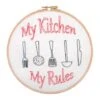 Kit De Bordado + Bastidor - My Kitchen, My Rules - Anchor -Las Tijeras Magicas Tienda kit de boradado bastidor my kitchen my rules anchor