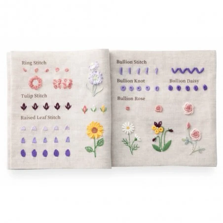 Kit De Bordado - Muestrario De Puntos 3D - Tulip 6 Kit De Bordado - Muestrario De Puntos 3D - Tulip - Imagen 4