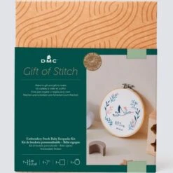 Kit De Bordado - Bebé & Cigüeña - DMC -Las Tijeras Magicas Tienda kit de bordado bebe ciguena dmc 2