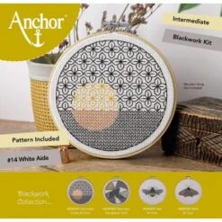 Kit De Bordado Blackwork - Geometric Circles - Anchor