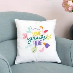 Kit De Bordado Cojín - Love Grows - Anchor -Las Tijeras Magicas Tienda kit de bordado cojin love grows anchor 1