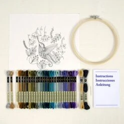 Kit De Bordado - Colibrí - DMC 6 Kit De Bordado - Colibrí - DMC -Las Tijeras Magicas Tienda kit de bordado colibri dmc 1