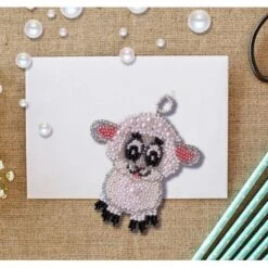 Kit De Bordado Con Cuentas Colgante - Lamb