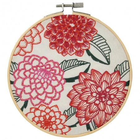 Kit De Bordado - Dalias By Marie-Dominique Procureur - DMC 3 Kit De Bordado - Dalias By Marie-Dominique Procureur - DMC