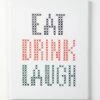 Kit De Bordado - Eat Drink & Laugh - Anchor 2 Kit De Bordado - Eat Drink & Laugh - Anchor -Las Tijeras Magicas Tienda kit de bordado eat drink laugh anchor