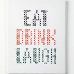 Kit De Bordado - Eat Drink & Laugh - Anchor