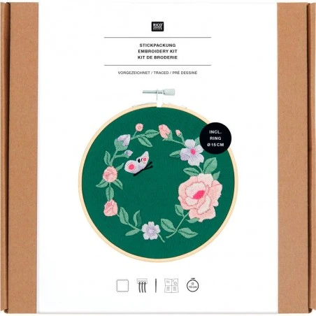 Kit De Bordado - Floral Wreath - Rico Design 5 Kit De Bordado - Floral Wreath - Rico Design - Imagen 3