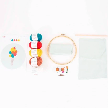 Kit De Bordado - Ice Cream Time - Katia 6 Kit De Bordado - Ice Cream Time - Katia - Imagen 4