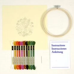 Kit De Bordado - Jardín Mediterráneo By Celeste Johnston - DMC -Las Tijeras Magicas Tienda kit de bordado jardin mediterraneo by celeste johnston dmc 2