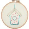 Kit De Bordado Libre + Bastidor - Bird House - Anchor -Las Tijeras Magicas Tienda kit de bordado libre bastidor bird house anchor