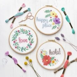 Kit De Bordado Libre + Bastidor - Love - Anchor 8 Kit De Bordado Libre + Bastidor - Love - Anchor -Las Tijeras Magicas Tienda kit de bordado libre bastidor love anchor 1