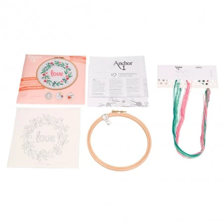 Kit De Bordado Libre + Bastidor - Love - Anchor 5 Kit De Bordado Libre + Bastidor - Love - Anchor - Imagen 3