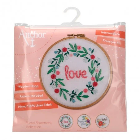 Kit De Bordado Libre + Bastidor - Love - Anchor 6 Kit De Bordado Libre + Bastidor - Love - Anchor - Imagen 4