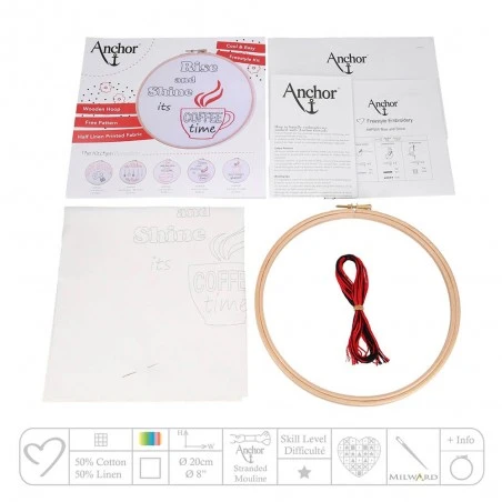 Kit De Bordado Libre + Bastidor - Rise And Shine - Anchor 4 Kit De Bordado Libre + Bastidor - Rise And Shine - Anchor - Imagen 2